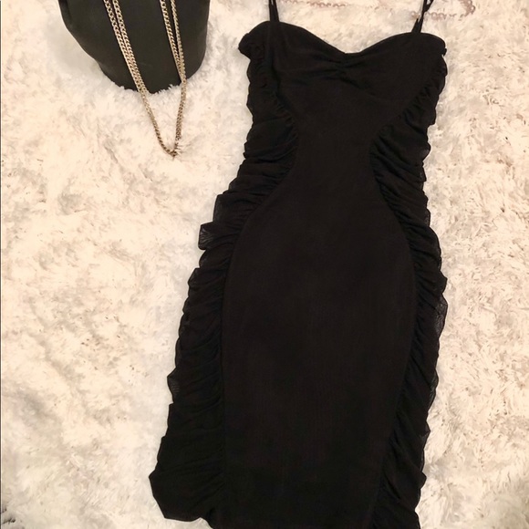 Black Ruched Dress - Picture 5 of 5